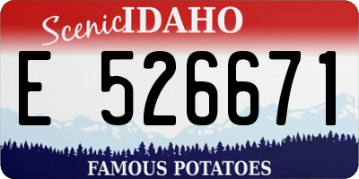 ID license plate E526671