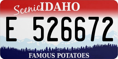 ID license plate E526672