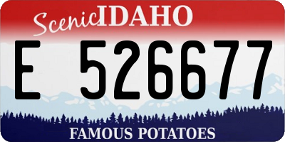ID license plate E526677