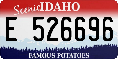 ID license plate E526696