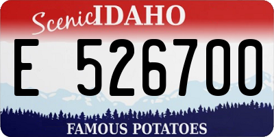 ID license plate E526700