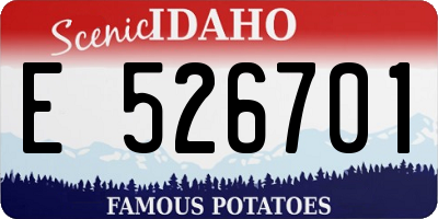 ID license plate E526701