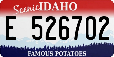 ID license plate E526702
