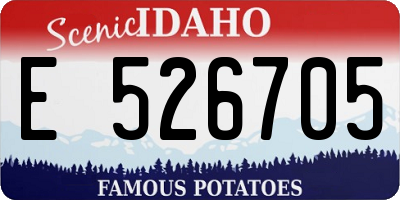 ID license plate E526705