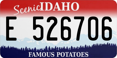 ID license plate E526706