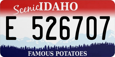 ID license plate E526707