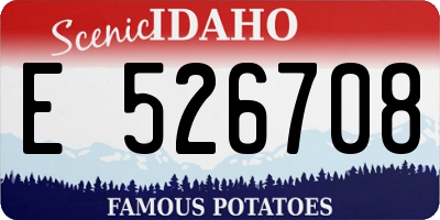 ID license plate E526708