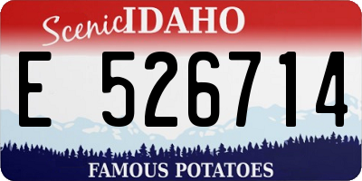 ID license plate E526714