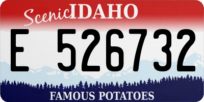 ID license plate E526732