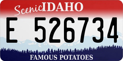 ID license plate E526734