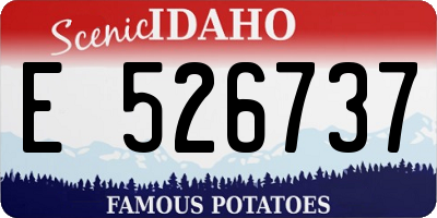 ID license plate E526737