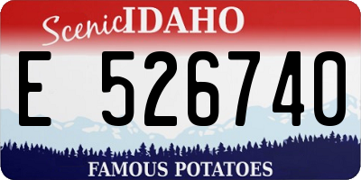 ID license plate E526740