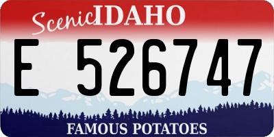 ID license plate E526747