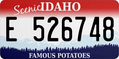 ID license plate E526748