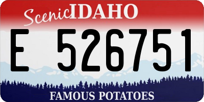 ID license plate E526751