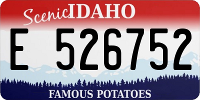 ID license plate E526752