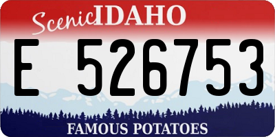 ID license plate E526753