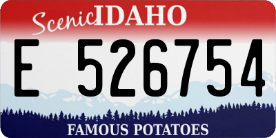 ID license plate E526754