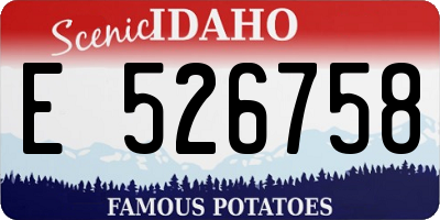 ID license plate E526758