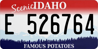 ID license plate E526764