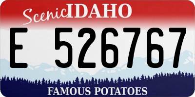 ID license plate E526767