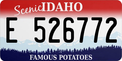 ID license plate E526772