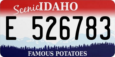 ID license plate E526783