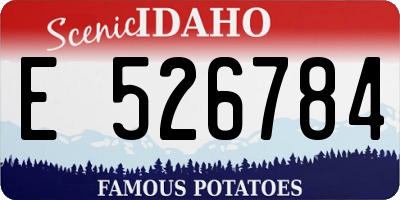 ID license plate E526784