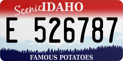 ID license plate E526787