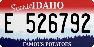 ID license plate E526792