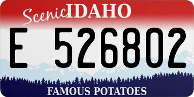 ID license plate E526802