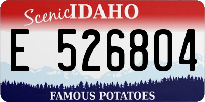 ID license plate E526804