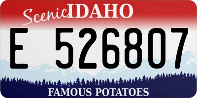 ID license plate E526807