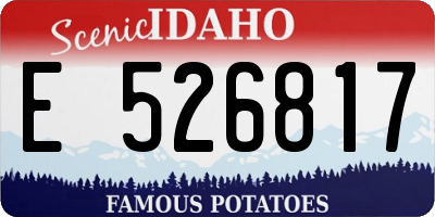 ID license plate E526817