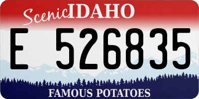 ID license plate E526835