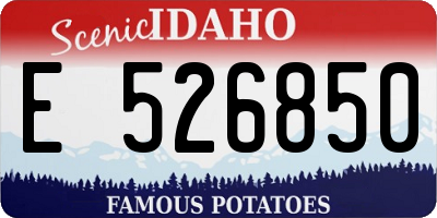 ID license plate E526850