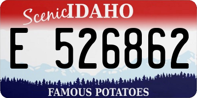 ID license plate E526862
