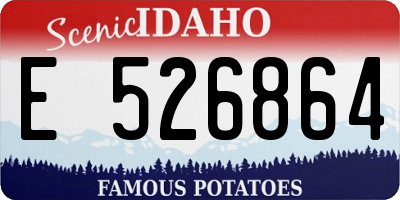 ID license plate E526864