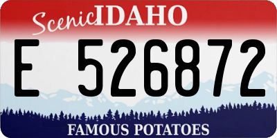 ID license plate E526872