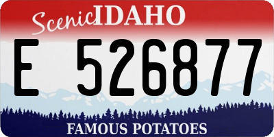 ID license plate E526877