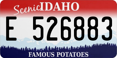 ID license plate E526883
