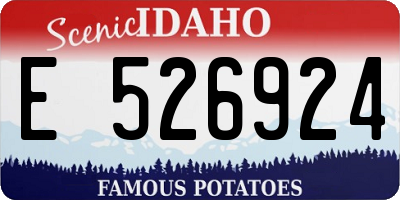 ID license plate E526924