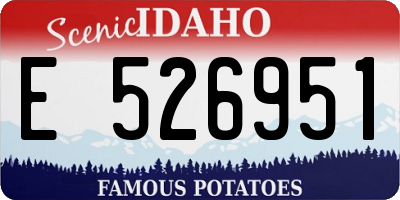 ID license plate E526951