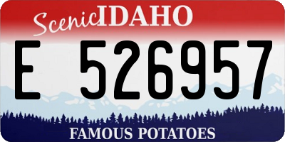 ID license plate E526957