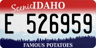 ID license plate E526959