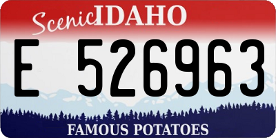 ID license plate E526963