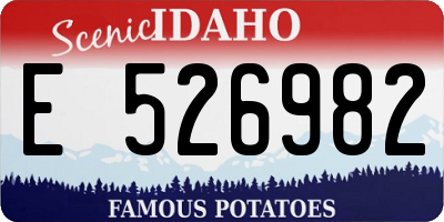 ID license plate E526982