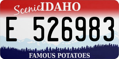 ID license plate E526983