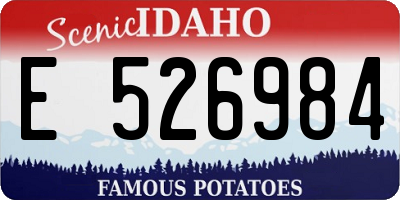 ID license plate E526984