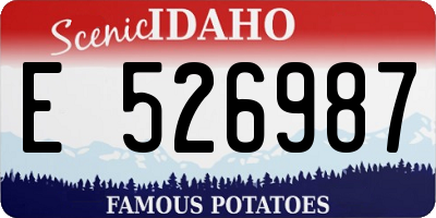 ID license plate E526987